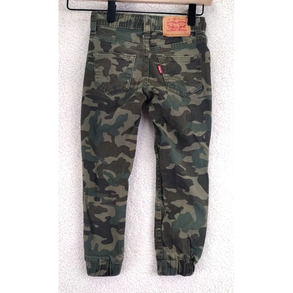 Kids Levi's Camouflage Jogger Pants Size 5 Elastic Waist Drawstring‎